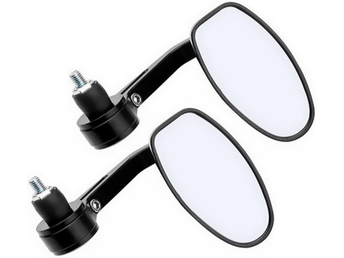 Espejos Laterales De Aluminio Para Manillares De Motocicleta, Espejo Con Amplio Campo De Visión.