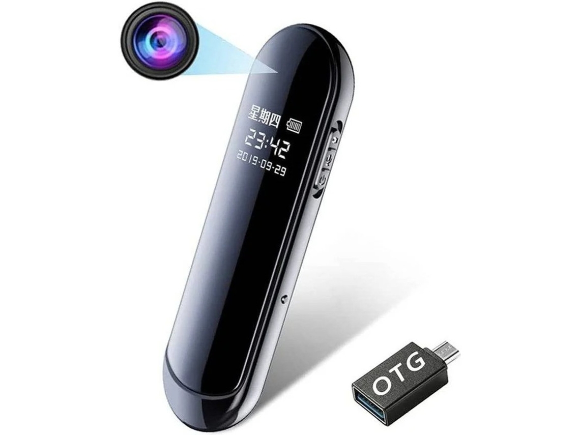 Mini cámara espía 1080P HD con gran angular de 160° para coche y hogar, 128 GB, negra, Bestvite
