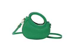 Bolso De Hombro Pequeño De Pu Para Mujer Con Asa Redonda, Personalizable, Verde, Talla Única.