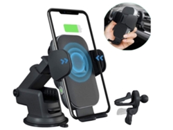 Cargador Sem Carro Qi Carregamento Rápido Fixação Sensor YIZHOOD Negro