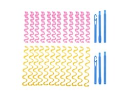 Vlrla-no Heat Water Ripple Cabelo Roller Curling Rods Conjunto
