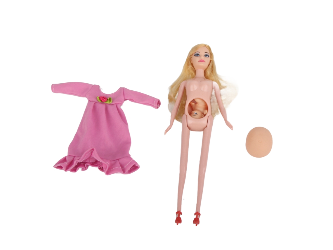 Muñeca Embarazada Con Vientre Extraíble, Juguete Educativo Interactivo Para Niños, 30 Cm