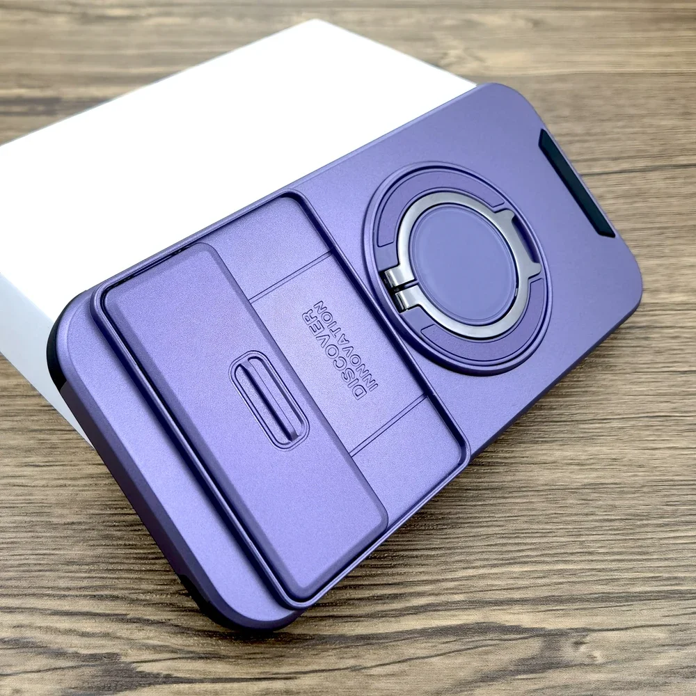 (morado, Google Pixel 9 Pro) Funda Multifuncional Con Soporte Deslizante Y Ventana, Funda Protectora Magnética A Prueba De Golpes.