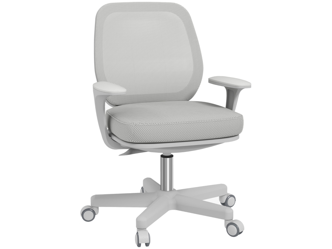 Silla De Oficina Gris Ergonómica Giratoria 55x48x82,5-94,5 Cm, Altura Regulable