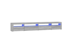 Mueble TV con Luces LED 270x35x40 Cm Gris Sonoma EXCLUSIVO MAISON