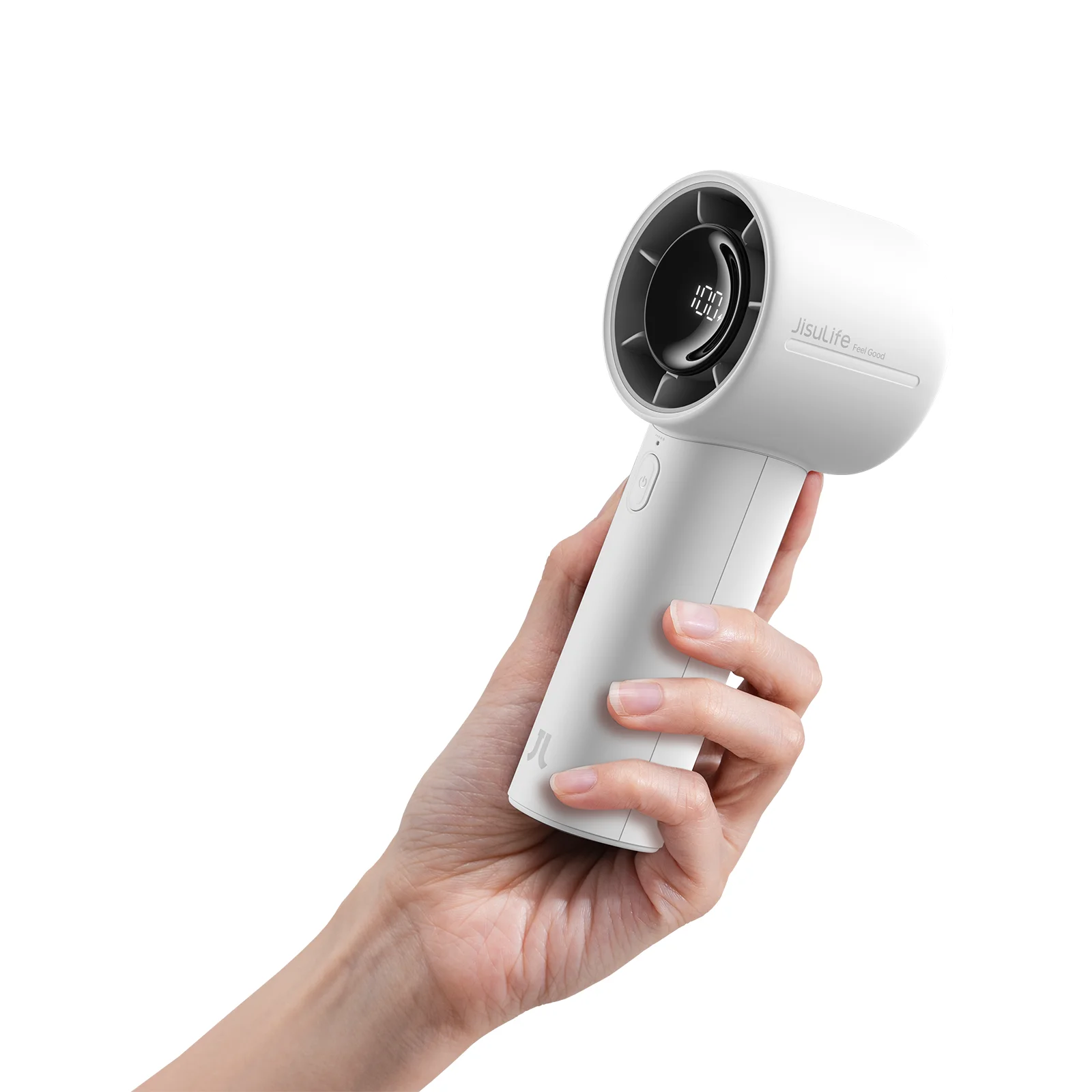 Mini Ventilador Portátil De Mano (gris Claro, 5000 Mah), Batería De 5000 Mah Para Una Larga Duración, 5 Configuraciones De Velocidad Del Viento.
