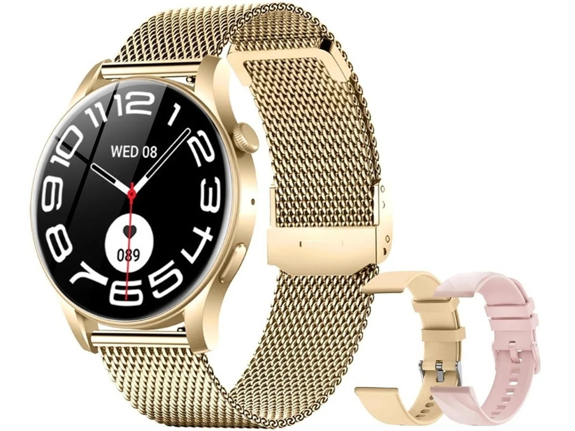 Reloj deportivo con pantalla AMOLED para mujer con monitor de presión arterial y frecuencia cardíaca Reloj deportivo Yizhood dorado