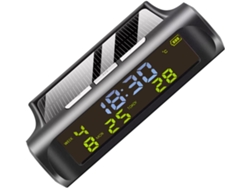 Reloj Digital Automático Para Salpicadero De Coche Con Termómetro Y Pantalla Multifunción Para Fecha.