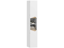 Armario Baño Alto Estrecho 2 Puertas 2 Compartimentos 30x34,6x182cm