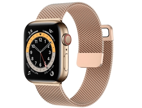 Pulsera Milanese Com Fecho Magnético G4M para Apple Watch Series 8 Aluminum - 45mm - Rosa ouro