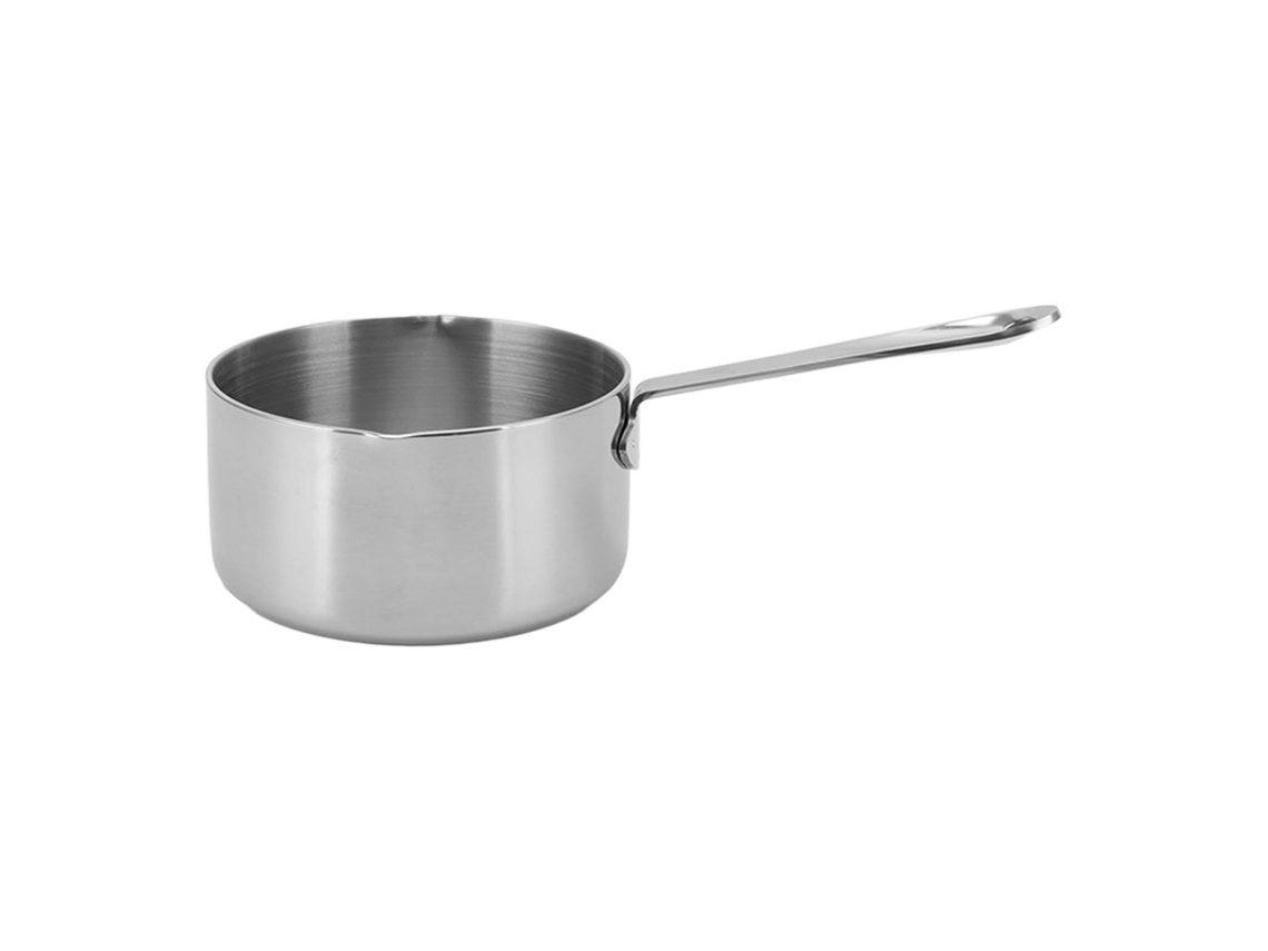 Jarra De Leche De Acero Inoxidable 316 Con Fondo Plano Y Doble Boquilla, 500 Ml.