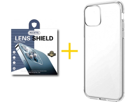 Carcasa + 1 Protector de Cámara para iPhone 11 Pro Max ACCETEL Transparente Claro