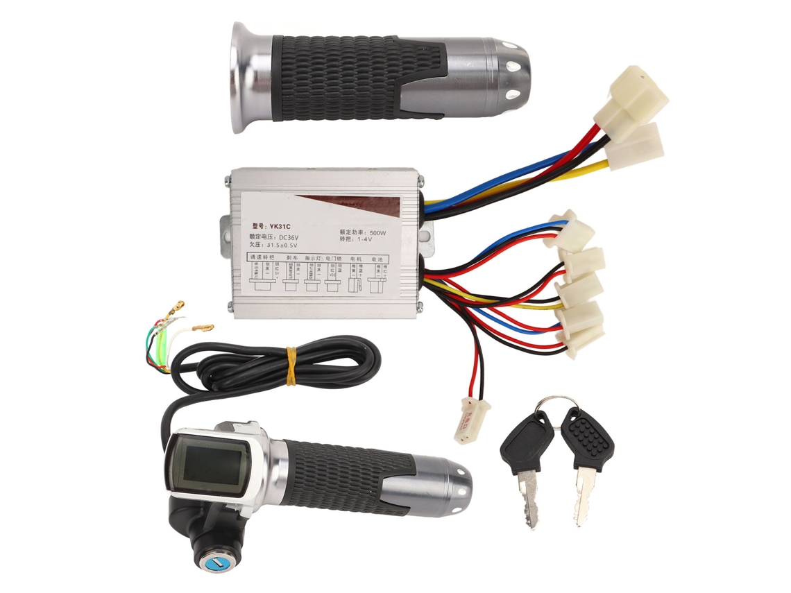 Kit De Controlador Para Bicicleta Eléctrica De 36 V Y 500 W Con Motor, Acelerador Y Llaves De Conversión.