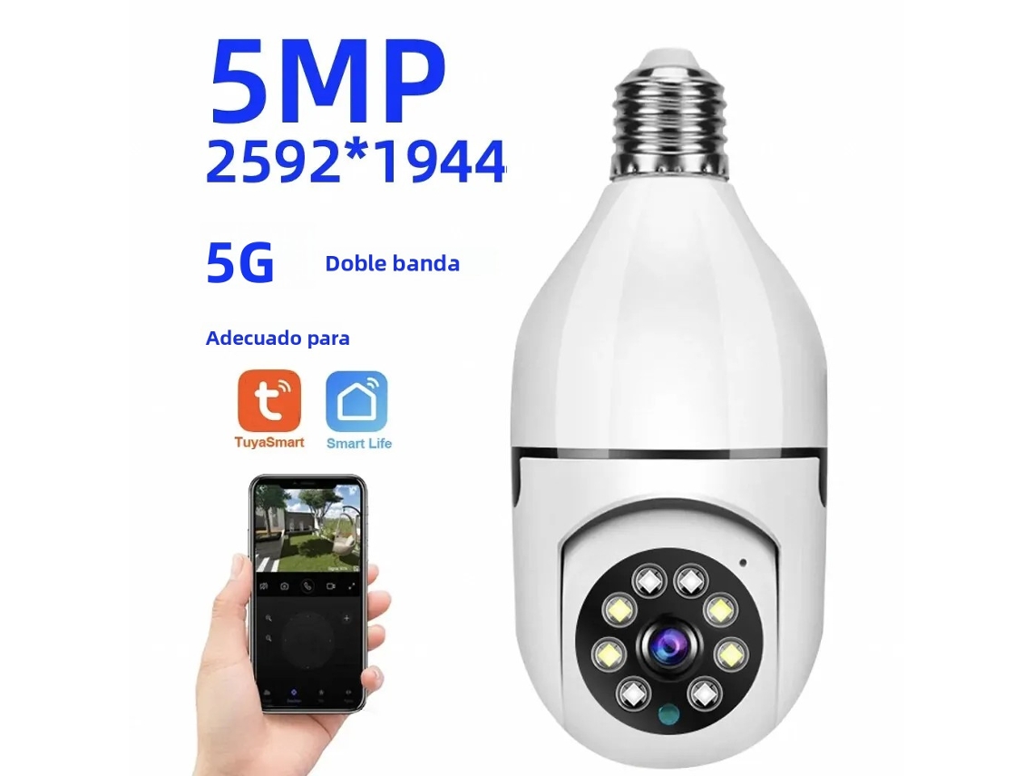 Cámaras de vigilancia Wi-Fi Mdug de 5 MP, 5G, banda dual, visión nocturna y voz bidireccional, detección humana Iazoom