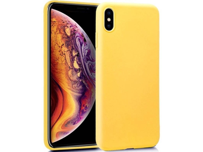 Funda iPhone XS Max COOL Silicona Amarillo