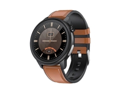 Reloj inteligente Loaniy E80 de 1,3 pulgadas con sensor de frecuencia cardíaca, color cuero marrón Ly Ebike