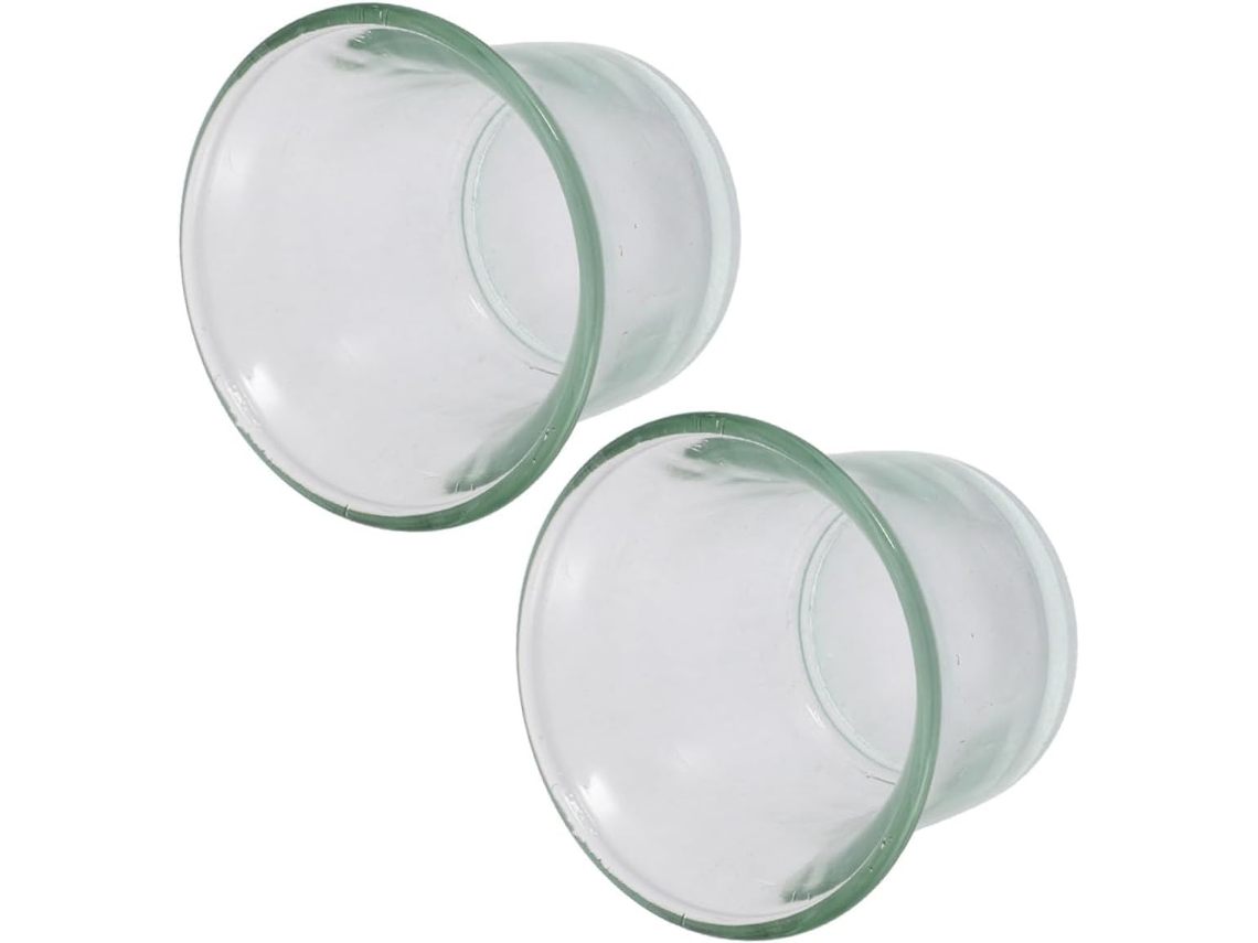 Inoomp Comedero Colgante De Vidrio De 2 Piezas Para Pájaros, Vaso De Repuesto, Bebedero Para Pájaros, Decoración De