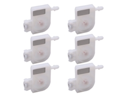 6 Piezas De Amortiguador De Tinta Con Filtro De Malla Plástica Pp Para Impresoras Dx5 Dx6 Dx7, Hilo Blanco