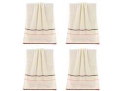 Toalla Kofihety Facial Grueso Estampado Uso Algodón Beige (34x20x10cm)