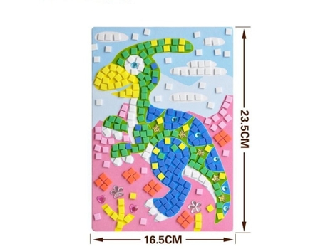 Hecho a mano 3d niños mosaico diy pegatinas de cristal arte - espuma eva juguetes educativos creativos15 SLOWMOOSE