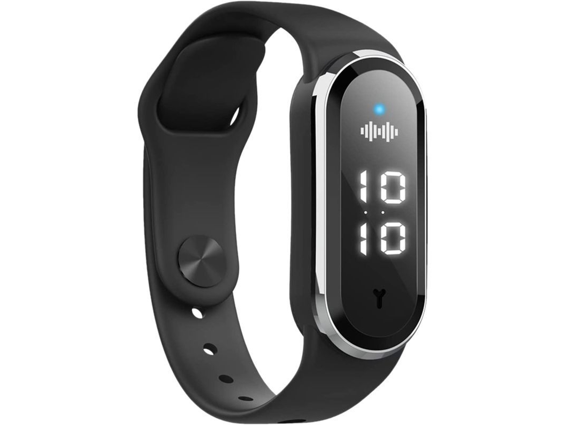 Pulsera Repelente De Mosquitos Ultrasónica Reutilizable Con Reloj, Podómetro Y Medidor De Temperatura.
