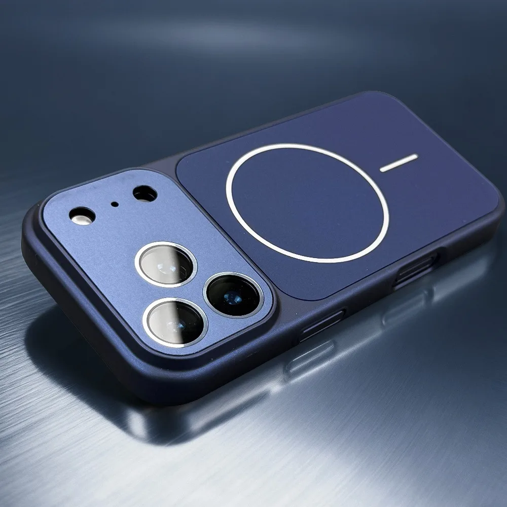 (iphone 14 Azul) Funda Magnética De Lujo Para Iphone Con Protección Para La Cámara.