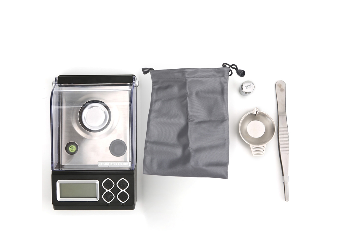 Minibalanza Electrónica Digital De Alta Precisión De 20 G/0,001 G Para Joyería Y Alimentos, Pantalla Lcd Con Retroiluminación Azul.