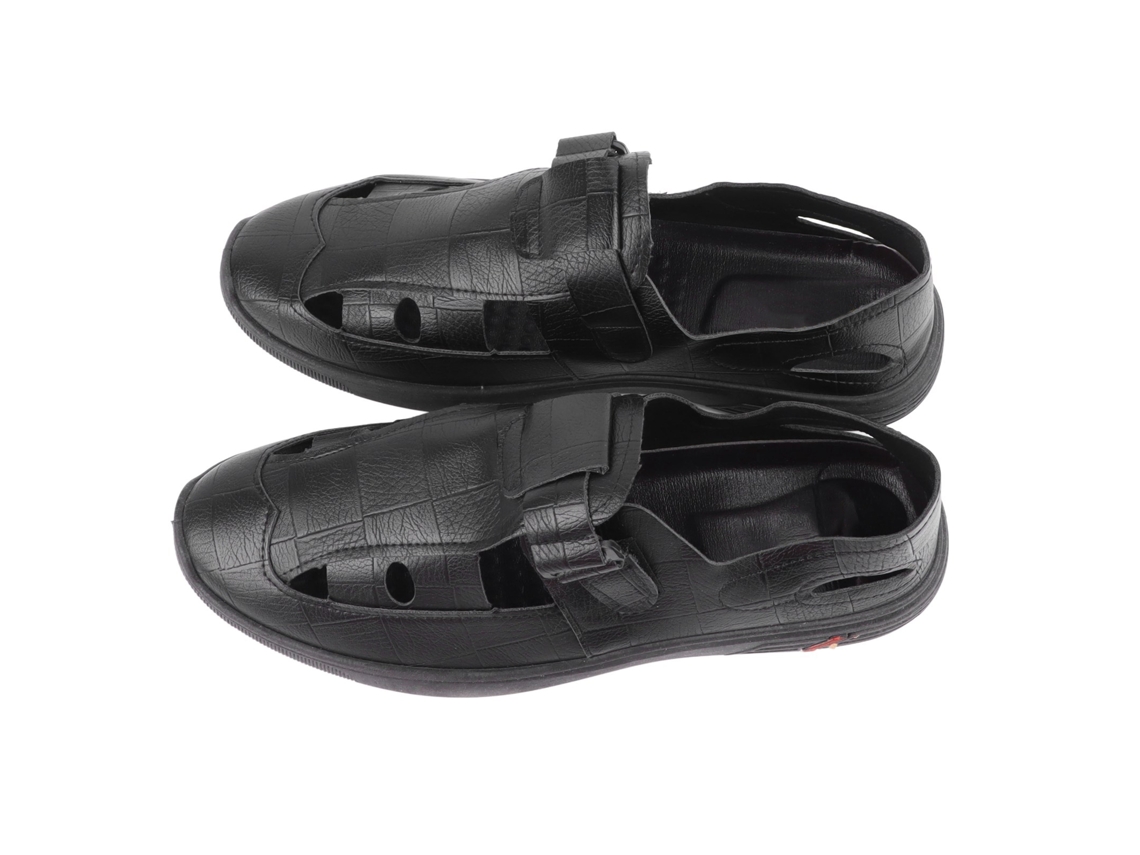 Sandalias Cerradas, De Verano, De Piel Sintética, Informales, A La Moda, Para La Playa, Fiestas O Citas, Negras, Talla 43.