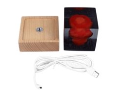 2026-lámpara De Explosión Nuclear Bombilla Nocturna Modelo 3d Hongo Base De Madera Resina Usb Decoración Compacta