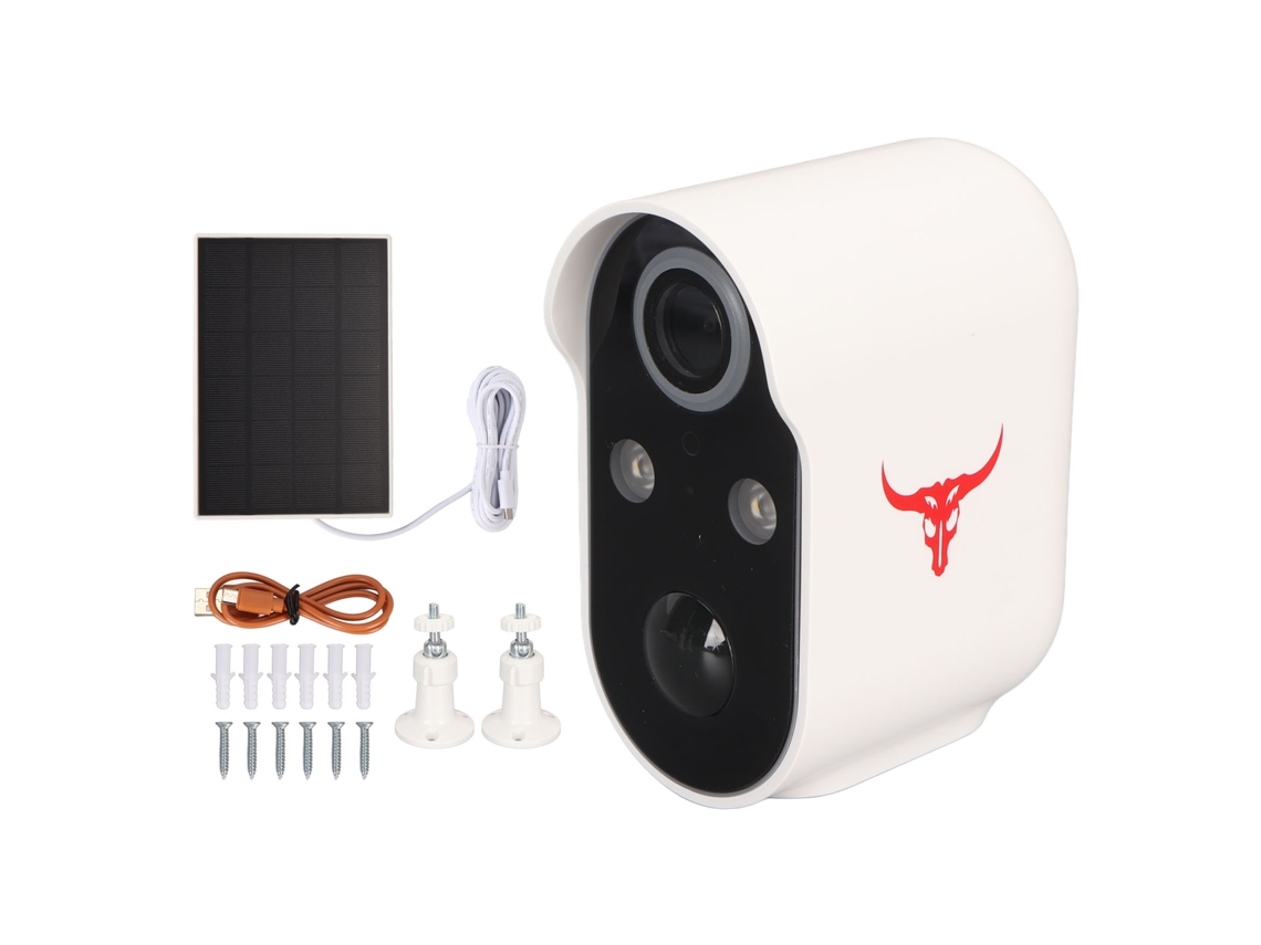 Cámara De Seguridad Inalámbrica Para Exteriores Con Wifi, Batería, Panel Solar, Clasificación Ip65, Visión Nocturna Hd E Intercomunicador.