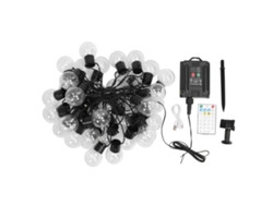 2026-luz De Cadena Exterior Con 40 Bombillas G50 Impermeable Carga Solar Usb Cascara Transparente Luz Blanca 32.8ft Decorativa Led