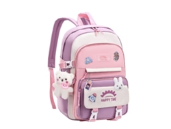 Mochila Infantil, Bolsa De Viaje Informal Con Botones A Presión Y Adornos, Ideal Para Niños, Educativa Y Duradera.
