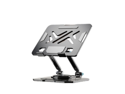 Soporte plegable multifuncional de metal para portátil con refrigeración por calor y rotación de 360°