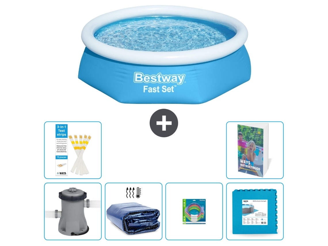 Bestway Piscina Bestway Fast Set Redonda - 244x61 Cm - 7-peças S229