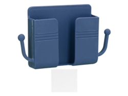 Caja De Almacenamiento De Pared Con Soporte Para Teléfono Móvil Y Sistema De Carga Multifuncional - Azul