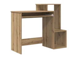 Mesa | Escritorio de roble artesanal de 106 x 41 x 88,5 cm, madera procesada.