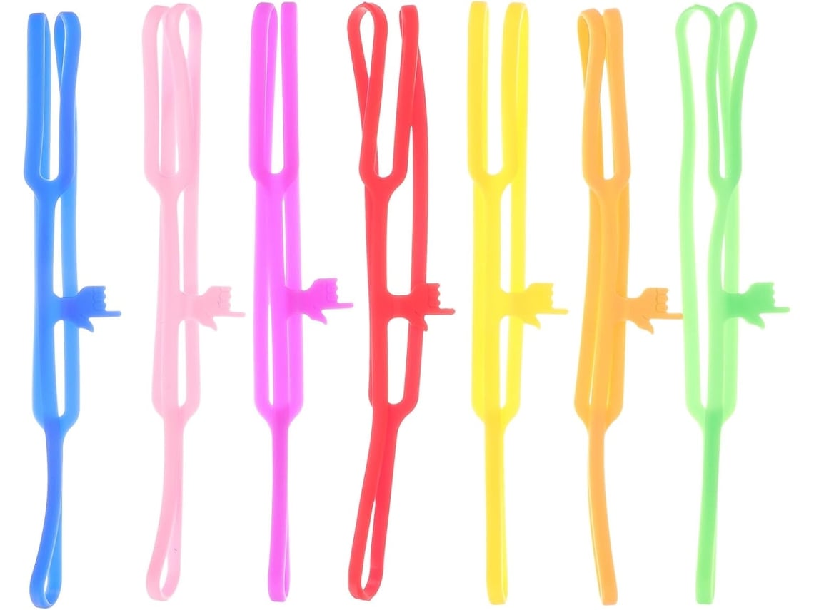Juego de 7 marcadores de página de silicona de colores GOKOCO, prácticos y portátiles, ideales para estudiantes.