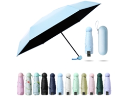 Sombrilla Plegable Ultraligera Con Protección Uv Y Contra La Lluvia, Ideal Para Viajar, Para Niñas Y Mujeres.