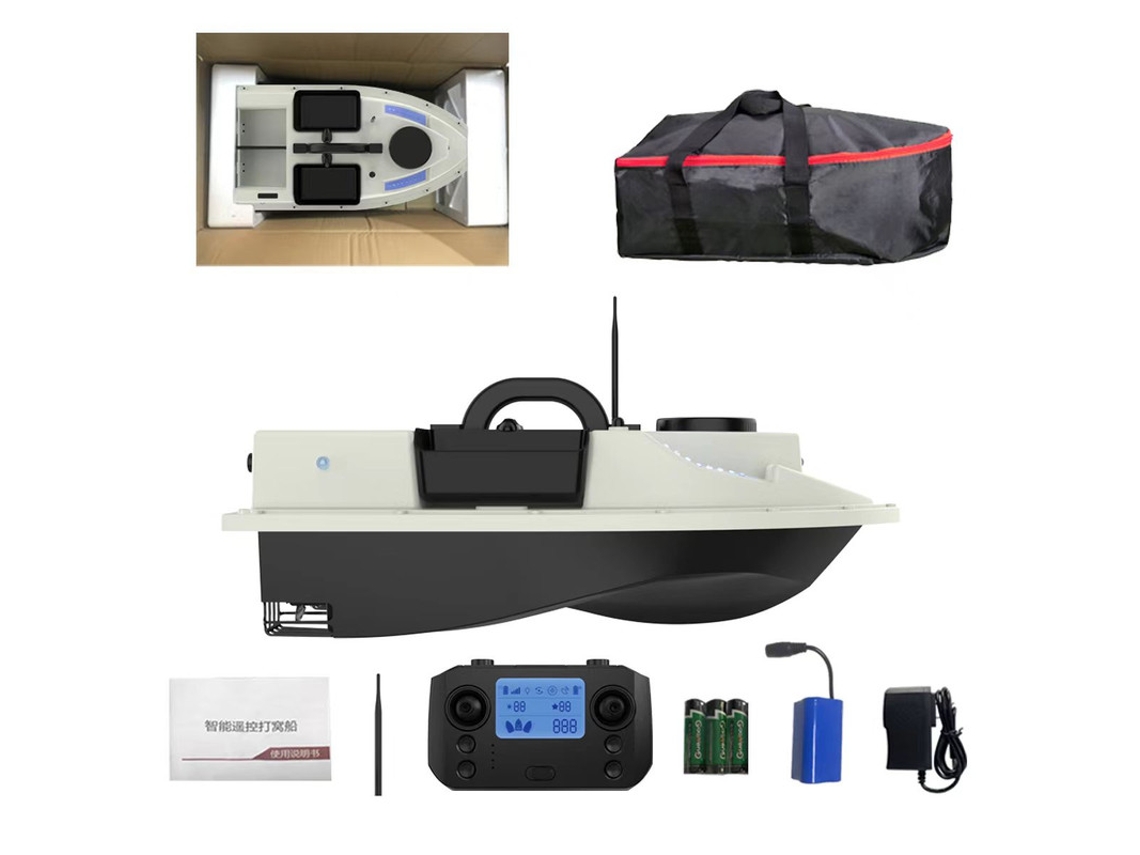 Barco cebo GPS Lokeevan D19d, 4 contenedores, 2 kg de carga, 12 000 mAh, alcance de 500 m