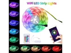 Rebe-tomshine Luz Led Inteligente Wifi 5m Rgb Cambio De Color Ip65 Compatible Con Alexa Control Remoto
