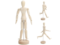 Boneco de Madeira Ajustável 21,7cm para Artistas Modelo Humano Decorativo Casa