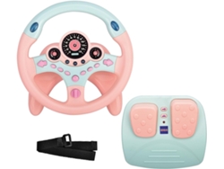 Volante Juguete Chrui Con Pedales De Freno Y Acelerador Con Luz Y Sonido (rosa)