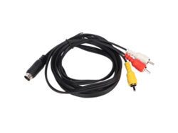 Cable Av Compuesto Mini Din De 9 Pines A 3 Rca Macho-macho Niquelado De 1,8 M