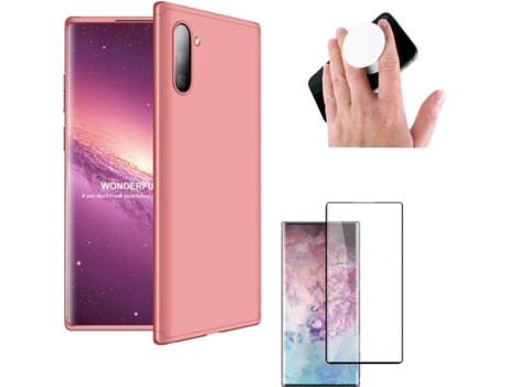 Carcasa, Protector y Popsocket Samsung Note 10 Slim armor 360º Rosa