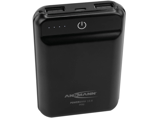 Powerbank ANSMANN Mini (10000 mAh -2 USB - MicroUSB - Negro)
