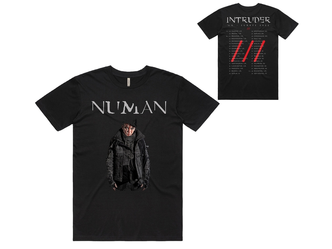 Gary Numan Intruder Tour Dates T-shirt Rockinstone Unisex Adults Best Sellers Size:l