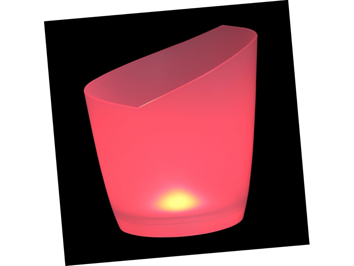 Cubitera Inclinada Con Luz Rgb, 6 Litros, De Plástico, Sin Pilas, Para Cerveza, Vino Tinto Y Helado.