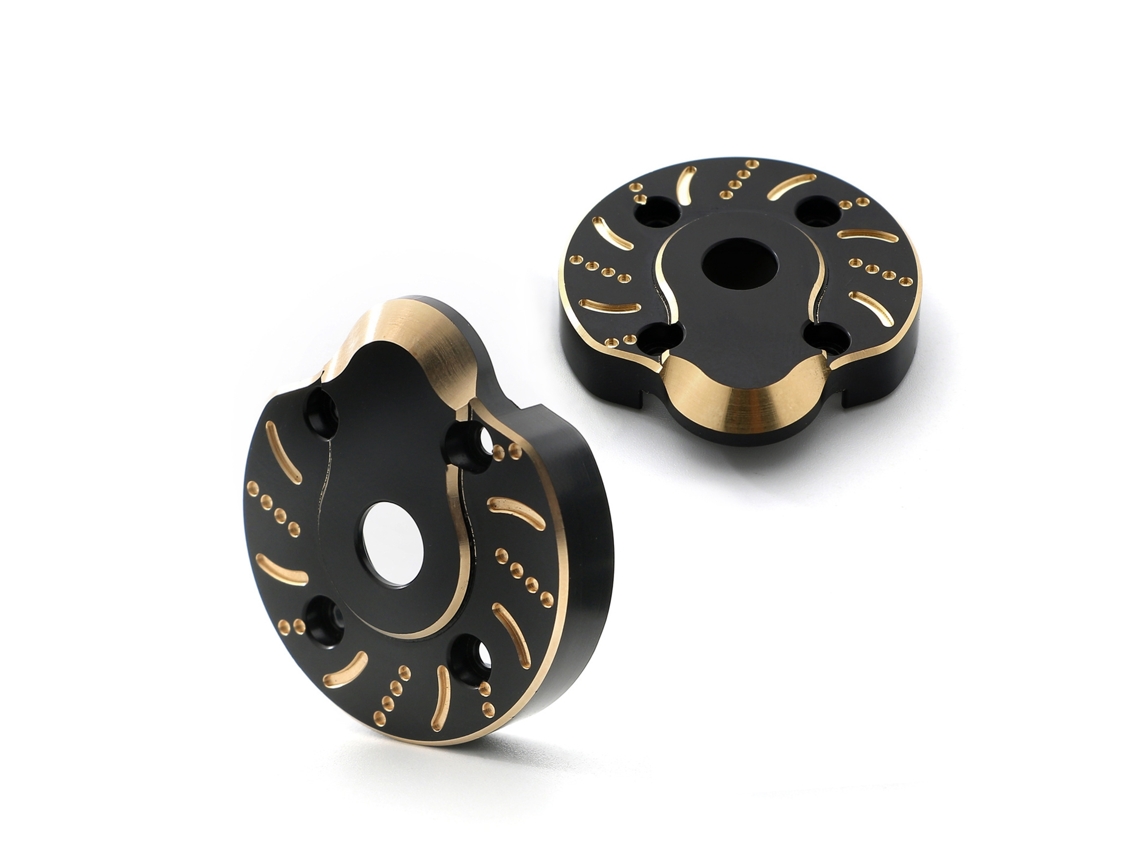 2 Contrapesos De Latón Para Coche Teledirigido Axial Capra Utb Scx10 Iii Axi03007, Accesorios En Negro Y Dorado.