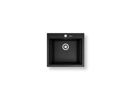 Fregadero PYRAMIS de Un Seno Siros 1B 57x51,5 cm Negro