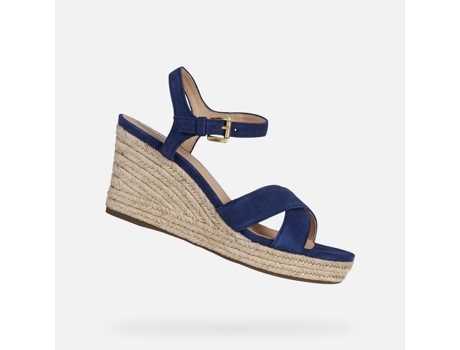 Sandalias de Tacón Ajustável de Mujer GEOX Piel Azul (40)